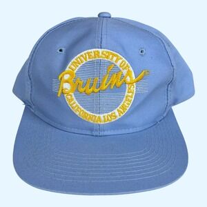 Vintage UCLA Bruins Snapback Hat Light Blue Script Logo 90s NCAA Cap The Game